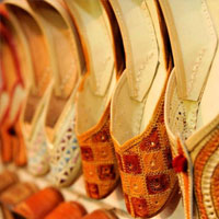 Traditional embroidered footwear